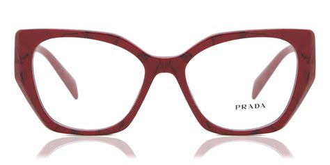 prada pr 18wv eyeglasses red.